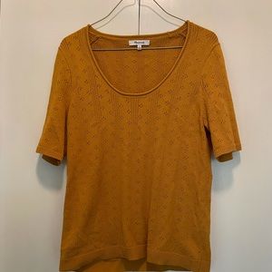 Madewell mustard short-sleeved sweater, L